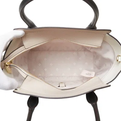 Pre-owned Kate Spade Black Pink White Leather Shoulder Bag Tote Bag () In Multi
