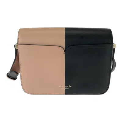 Pre-owned Kate Spade Black Pink Leather Pochette Shoulder Bag () In Multi