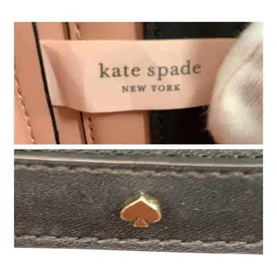 Pre-owned Kate Spade Black Pink Leather Pochette Shoulder Bag () In Multi