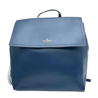 Pre-owned Kate Spade Blue Navy Leather Backpack ()