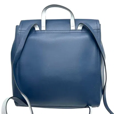 Pre-owned Kate Spade Blue Navy Leather Backpack ()