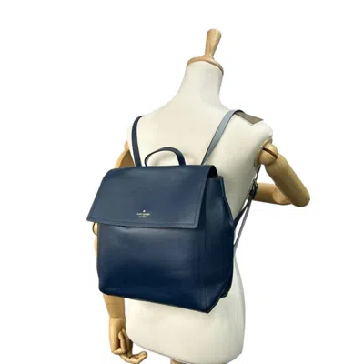 Pre-owned Kate Spade Blue Navy Leather Backpack ()