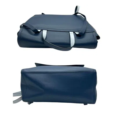 Pre-owned Kate Spade Blue Navy Leather Backpack ()