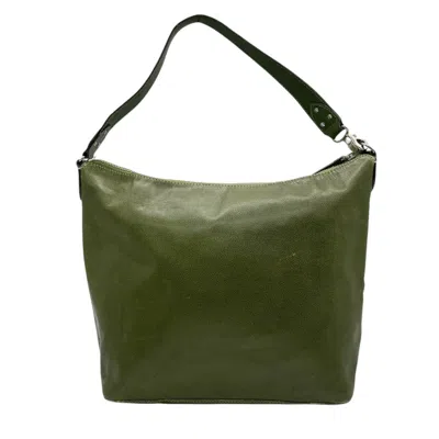 Pre-owned Kate Spade Green Khaki Leather Shoulder Bag () In Multi