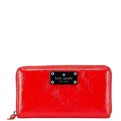 Pre-owned Kate Spade Red Color Long Wallet (bi-fold) ()