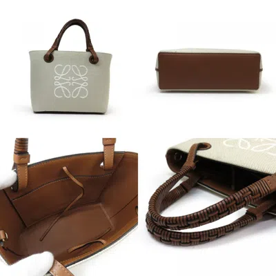 Pre-owned Loewe Beige Brown Jacquard Tote Bag ()