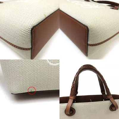 Pre-owned Loewe Beige Brown Jacquard Tote Bag ()