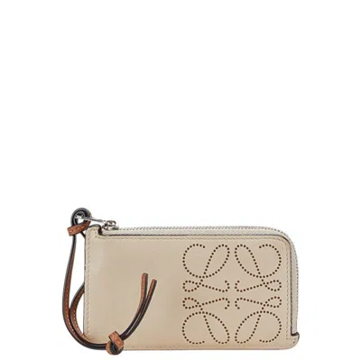 Pre-owned Loewe Beige Leather Long Wallet (bi-fold) () In Sand
