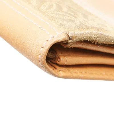 Pre-owned Loewe Beige Leather Suede Long Wallet (bi-fold) () In Sand