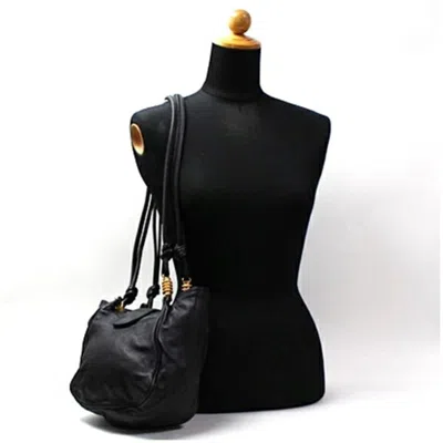Pre-owned Loewe Black Gray Leather Shoulder Bag () In Multi