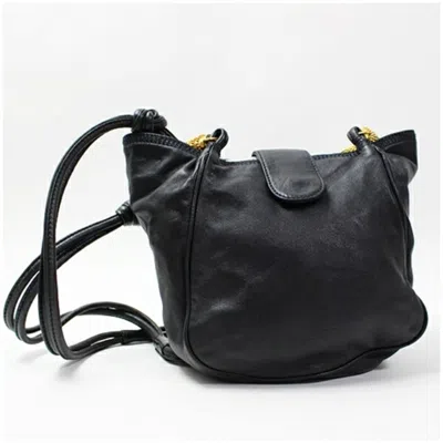 Pre-owned Loewe Black Gray Leather Shoulder Bag () In Multi