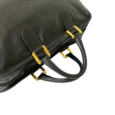 Pre-owned Loewe Black Leather Boston Bag Handbag ()