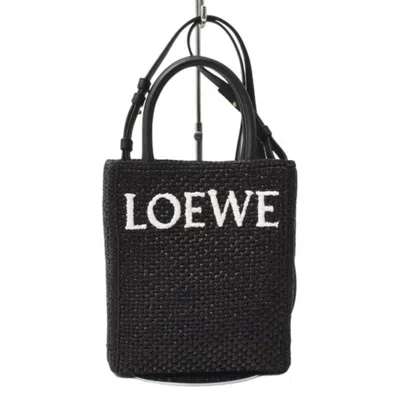 Pre-owned Loewe Black Raffia Tote Bag ()