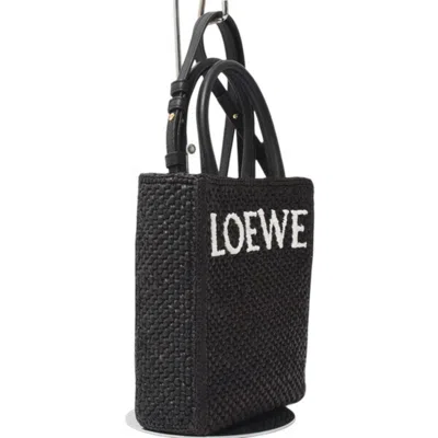 Pre-owned Loewe Black Raffia Tote Bag ()