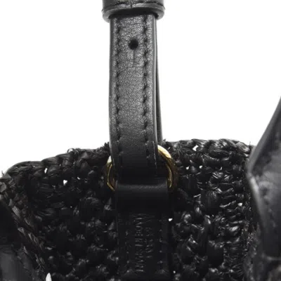 Pre-owned Loewe Black Raffia Tote Bag ()