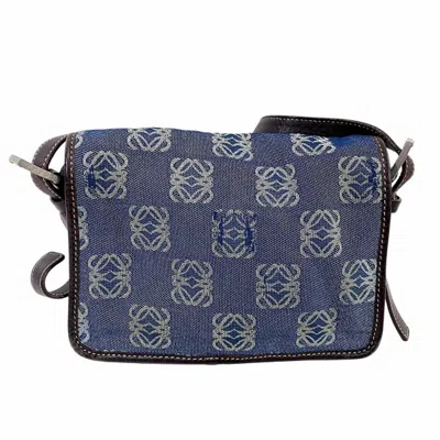 Pre-owned Loewe Blue Denim Shoulder Bag ()