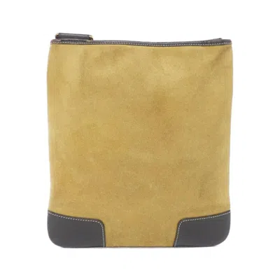 Pre-owned Loewe Brown Gold Suede Leather Shoulder Bag () In Multi