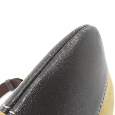 Pre-owned Loewe Brown Gold Suede Leather Shoulder Bag () In Multi