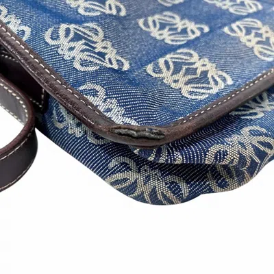 Pre-owned Loewe Blue Denim Shoulder Bag ()