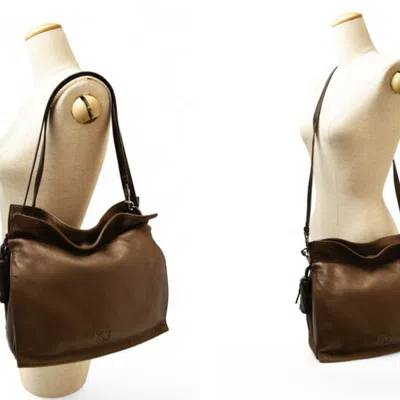 Pre-owned Loewe Bronze Leather Shoulder Bag () In Brown