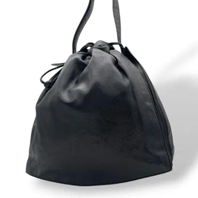 Pre-owned Loewe Black Leather Shoulder Bag ()