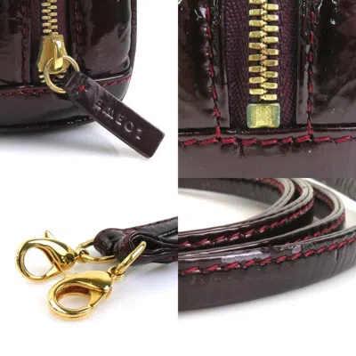 Pre-owned Loewe Burgundy Patent Leather Handbag Shoulder Bag ()