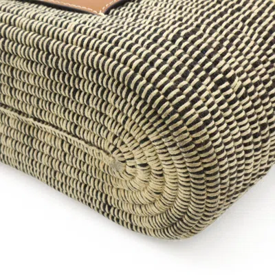 Pre-owned Loewe Black Wool Leather Basket Shoulder Bag ()