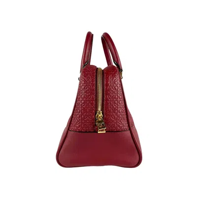 Pre-owned Loewe Dark Red Leather Handbag Shoulder Bag ()