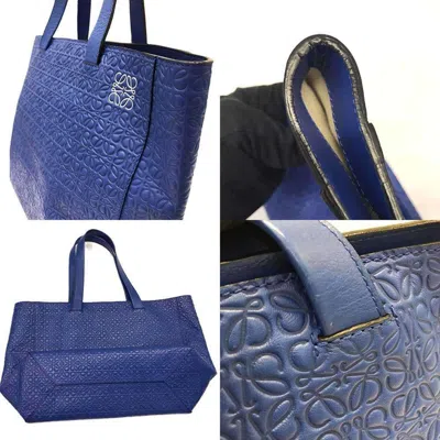 Pre-owned Loewe Blue Leather Tote Bag ()