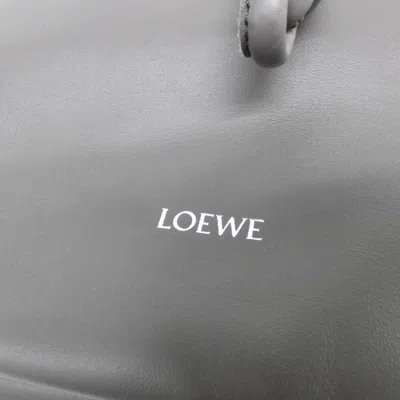 Pre-owned Loewe Dark Gray Leather Backpack ()