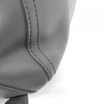 Pre-owned Loewe Dark Gray Leather Backpack ()
