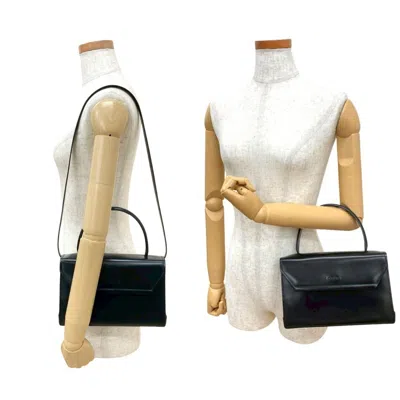 Pre-owned Loewe Navy Leather Handbag Shoulder Bag Tote Bag () In Blue