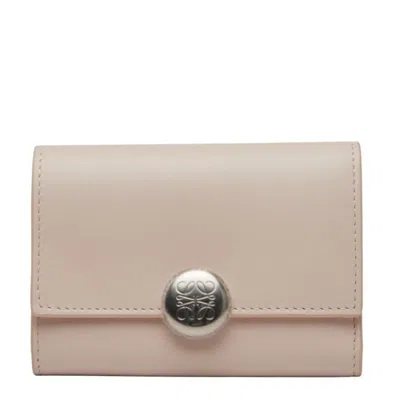Pre-owned Loewe Pink Leather Wallet (tri-fold) ()