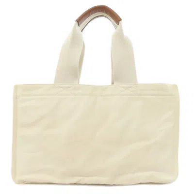 Pre-owned Loewe White Canvas Tote Bag ()