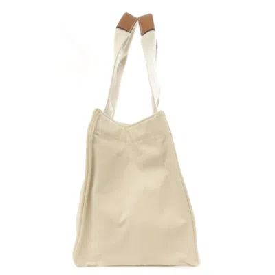 Pre-owned Loewe White Canvas Tote Bag ()