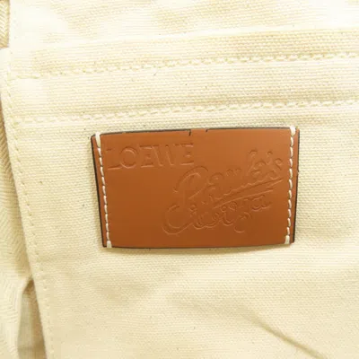 Pre-owned Loewe White Canvas Tote Bag ()