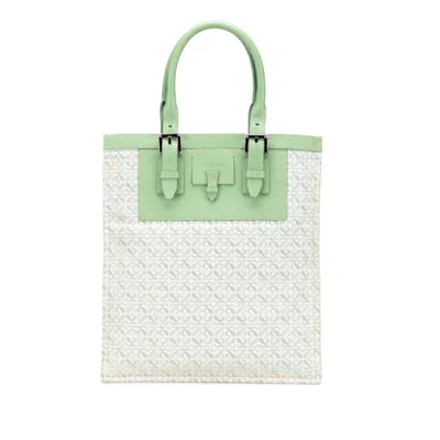 Pre-owned Loewe Green Canvas Leather Handbag Tote Bag ()