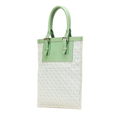 Pre-owned Loewe Green Canvas Leather Handbag Tote Bag ()