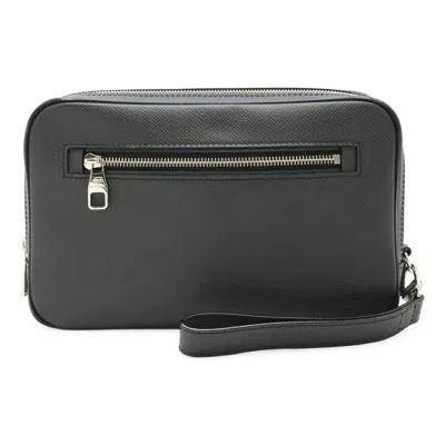 Pre-owned Louis Vuitton Ardoise Taiga Leather Clutch Bag () In Gray