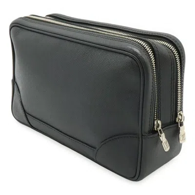 Pre-owned Louis Vuitton Ardoise Taiga Leather Clutch Bag () In Gray