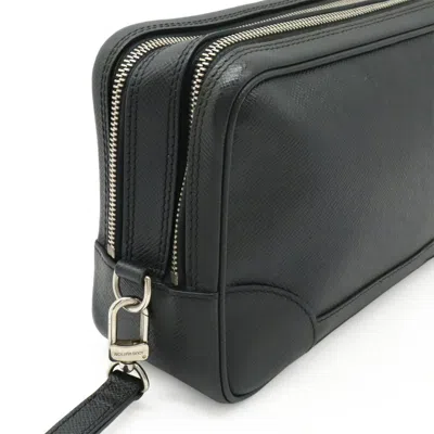 Pre-owned Louis Vuitton Ardoise Taiga Leather Clutch Bag () In Gray