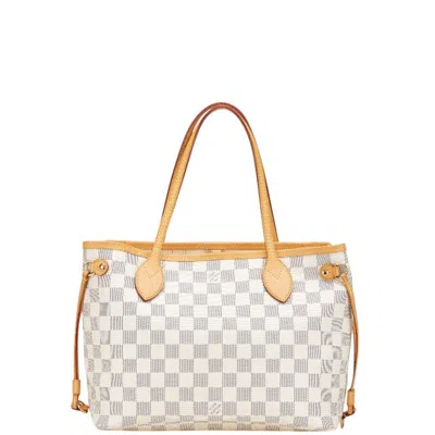 Pre-owned Louis Vuitton Azur White Cuir Ombre Leather Pvc Shoulder Bag Tote Bag ()