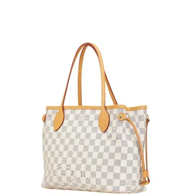 Pre-owned Louis Vuitton Azur White Cuir Ombre Leather Pvc Shoulder Bag Tote Bag ()