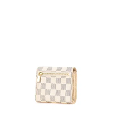 Pre-owned Louis Vuitton Azur White Pvc Wallet (tri-fold) ()