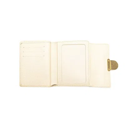 Pre-owned Louis Vuitton Azur White Pvc Wallet (tri-fold) ()