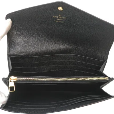 Pre-owned Louis Vuitton Beige Black Monogram Empreinte Long Wallet (tri-fold) () In Multi