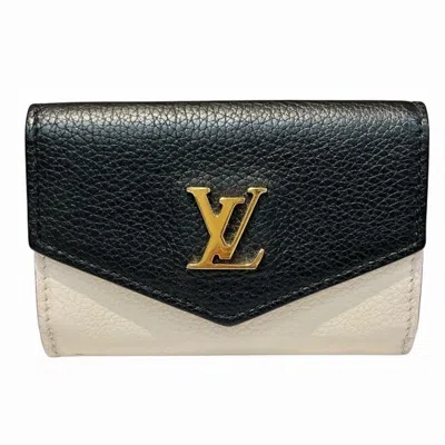 Pre-owned Louis Vuitton Beige Black Pink Leather Wallet (bi-fold) () In Multi
