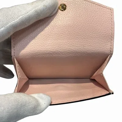 Pre-owned Louis Vuitton Beige Black Pink Leather Wallet (bi-fold) () In Multi