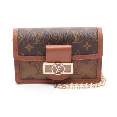 Pre-owned Louis Vuitton Beige Brown Monogram Reverse Coated Canvas Leather Shoulder Bag ()
