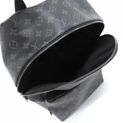 Pre-owned Louis Vuitton Black Coated Canvas Backpack ()